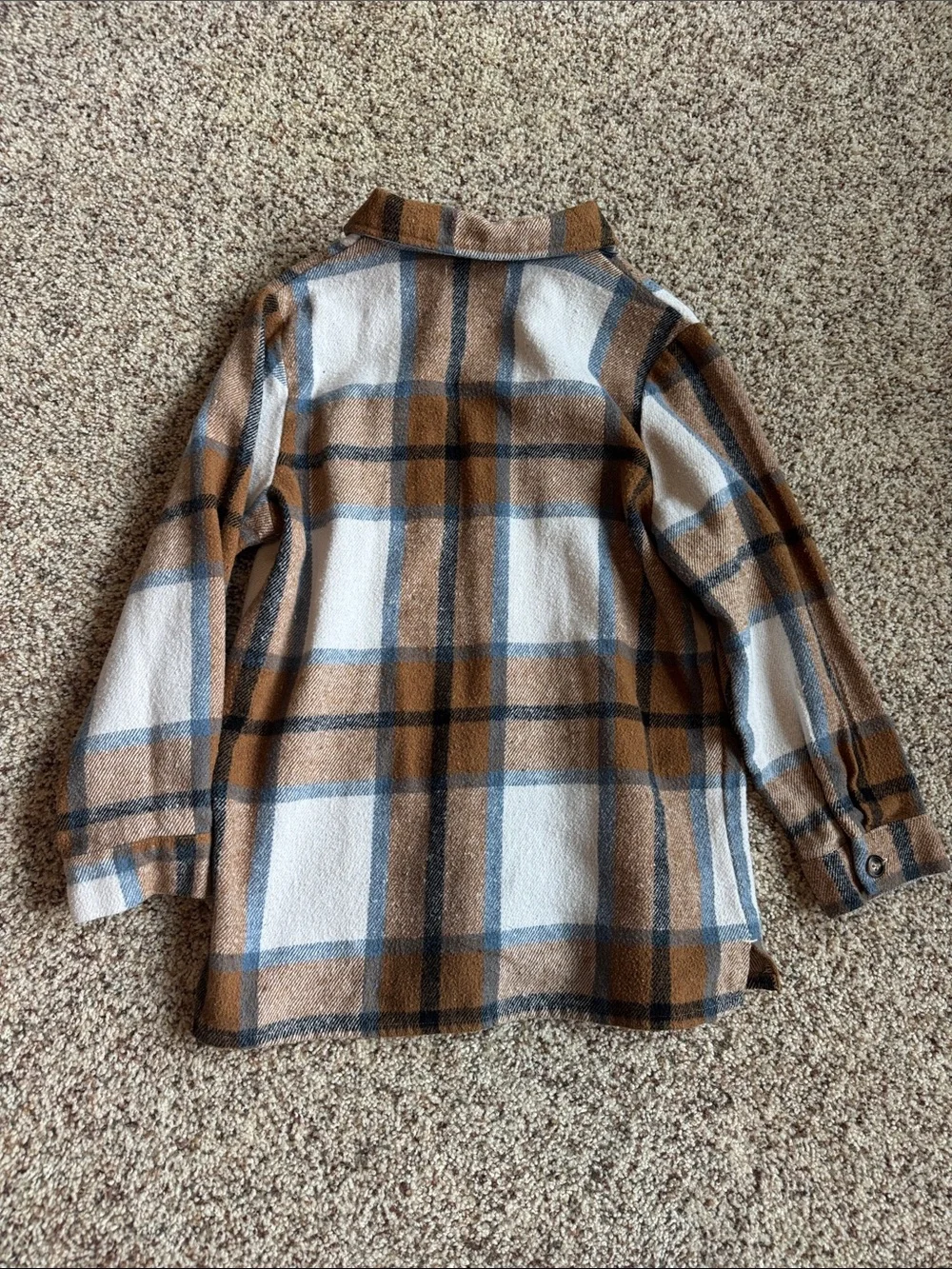 LenoxJames Kids Brown Plaid Shacket - Cozy Button-Front Jacket